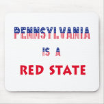Pennsylvania es un estado rojo alfombrilla de ratón