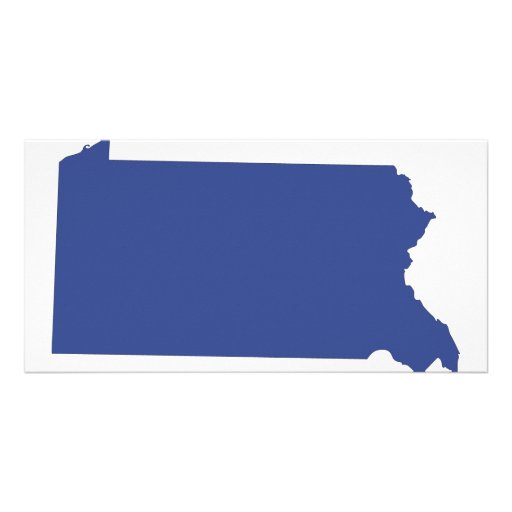Pennsylvania - un estado AZUL Tarjeta Fotografica Personalizada