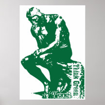 Pensador verde poster