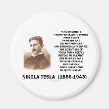 Pensadores claros de Nikola Tesla sanos pensar cla Iman Para Frigorífico