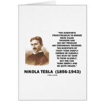 Pensadores claros de Nikola Tesla sanos pensar cla Tarjeton