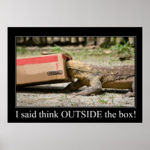 Pensamiento de la caja posters