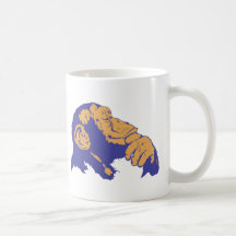 Pensamiento del chimpancé taza de café