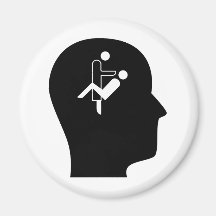 Pensamiento en la odontología imán para frigorífico