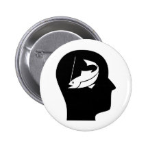 Pensamiento en la pesca pin