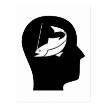 Pensamiento en la pesca postales