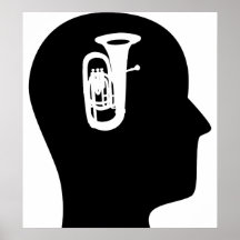 Pensamiento en la tuba poster