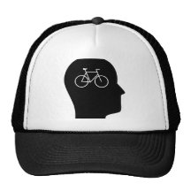 Pensamiento en montar en bicicleta gorro de camionero