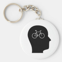 Pensamiento en montar en bicicleta llavero