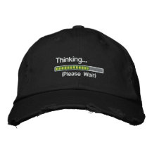 Pensamiento…. Espere por favor Gorras De Beisbol Bordadas