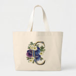 Pensamiento pintado a mano IInitial - C Bolsas Lienzo