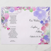 Pensamientos elegantes de la lila y del multicolor flyer personalizado