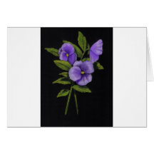 Pensamientos: Flores: Arte del lápiz del color Tarjeta