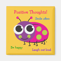 Pensamientos positivos - imán lindo de la mariquit