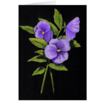 Pensamientos púrpuras: Violas Tarjeta
