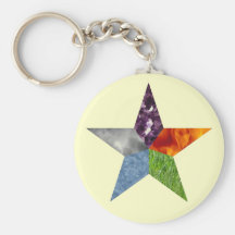 Pentáculo - amarillo llavero personalizado