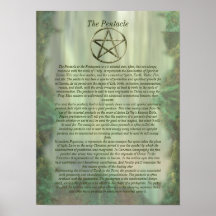 Pentáculo en el poster de madera del Info