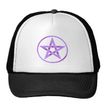 Pentáculo púrpura del Pentagram Gorro De Camionero