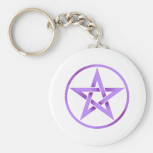 Pentáculo púrpura del Pentagram Llavero