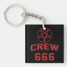 Pentagram del equipo 666 llavero