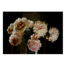 Peonies del rosa de la tarjeta del ATC Tarjetas De Visita
