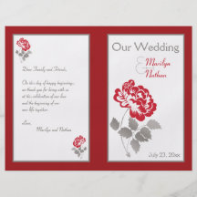 Peony rojo en blanco con programa de color topo de tarjetones