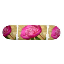 Peony rosado oscuro monopatin