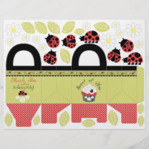 Pequeña cesta del favor de la señora fiesta flyer personalizado