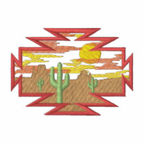 Pequeña escena del desierto camisetas bordadas