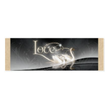 Pequeña etiqueta gris del regalo del cisne tarjeta personal