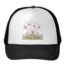 Pequeña hermana de princesa Castle Gorros Bordados