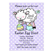 Pequeña invitación de la caza del huevo de Pascua 
