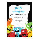 Pequeña invitación del cumpleaños de los monstruos