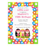Pequeña invitación del cumpleaños del fiesta de Lu
