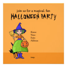 Pequeña invitación del fiesta de Halloween de la c