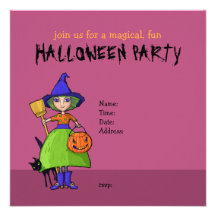 Pequeña invitación del fiesta de Halloween del cir