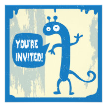Pequeña invitación del monstruo - AZUL MARINO