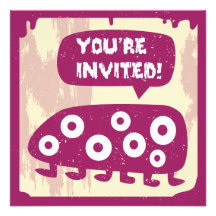 Pequeña invitación del monstruo - CIRUELO