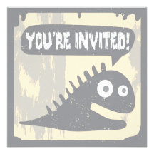 Pequeña invitación del monstruo - GRIS