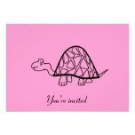Pequeña invitación linda de la tortuga
