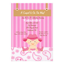 Pequeña invitación occidental de la fiesta de bien