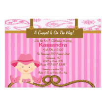 Pequeña invitación occidental de la fiesta de bien