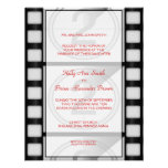 Pequeña invitación rectangular del cine