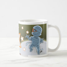 Pequeña momia linda personalizada Halloween Tazas