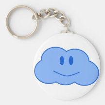 Pequeña nube feliz llaveros personalizados