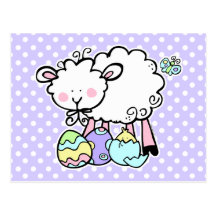Pequeña postal de Pascua del cordero