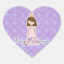 Pequeña princesa de hadas bonita linda pegatinas corazon