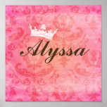 Pequeña princesa Square Wall Art Posters