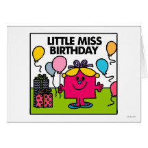 Pequeña Srta. Birthday Scene Tarjetas