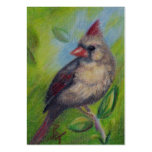 Pequeña Srta. Cardinal Art Card Tarjeta De Visita